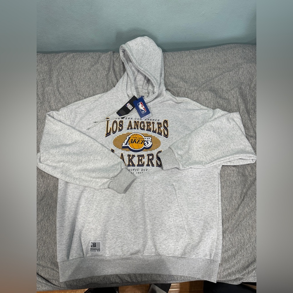 XL NBA Los Angeles Lakers Grey Hoodie Sweatshirt pacific division